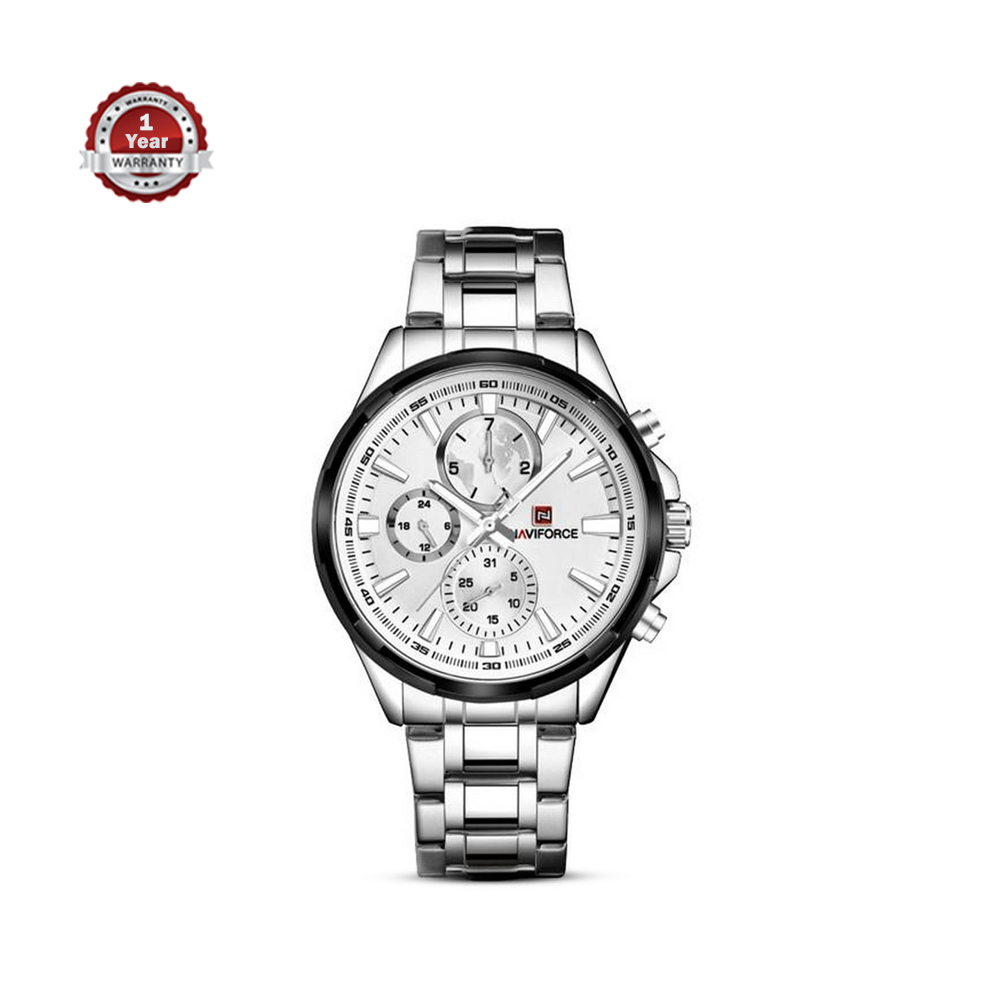 NAVIFORCE NF9089 Stainless Steel Watch for Men - Silver