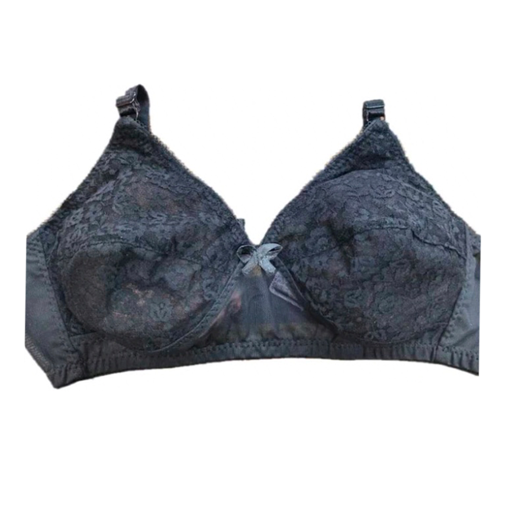 Sankom Support and Posture Classic Bra with Lace - Black - SAN074CBL