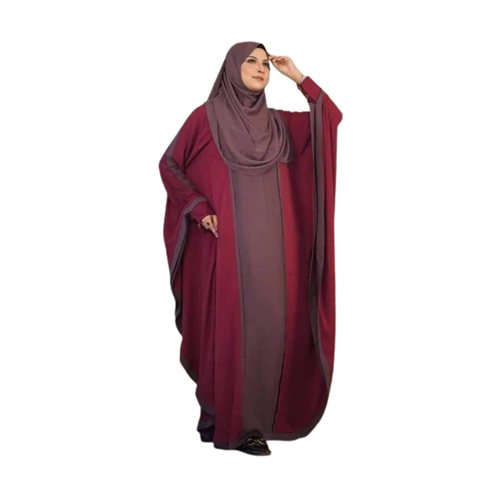 Dubai Cherry Abaya Burka For Women - BK-10 - Maroon