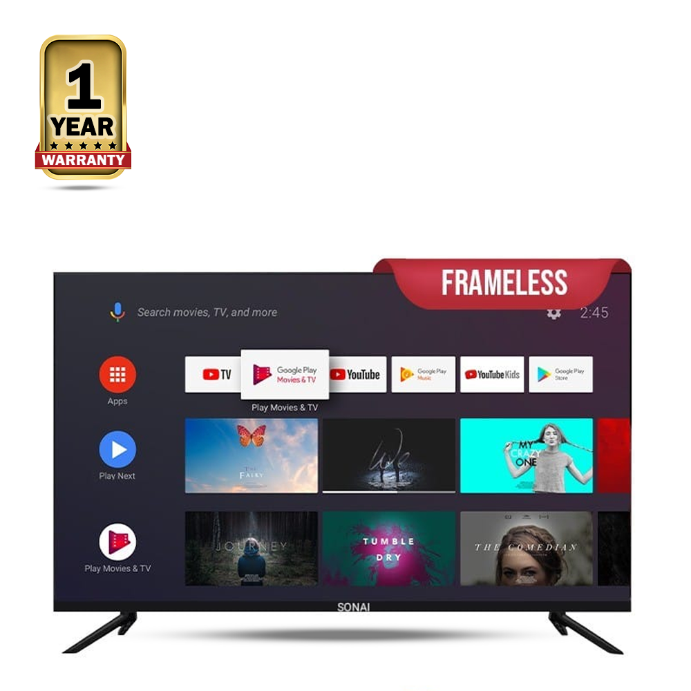 Sonai FT32DE1 Frameless Android Smart Led TV - 32 Inch