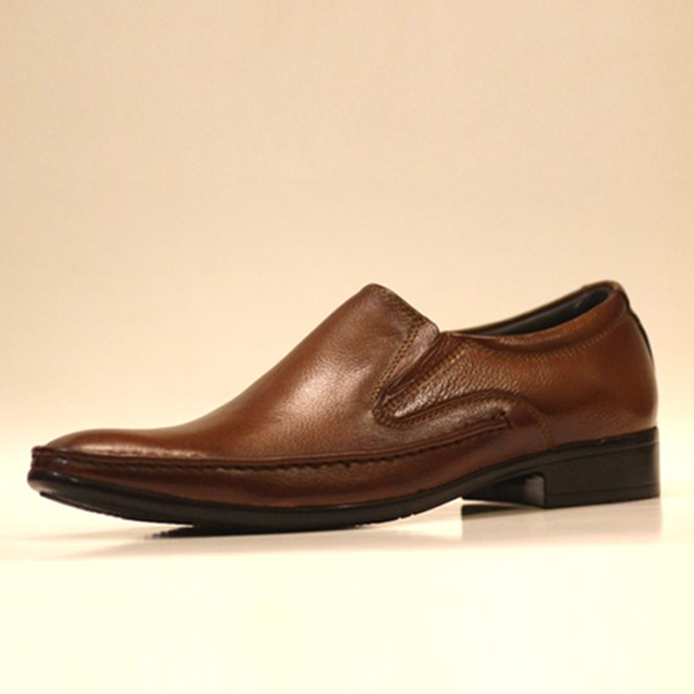 Leather Formal Loafer For Men - Deep Mustard - 103-063