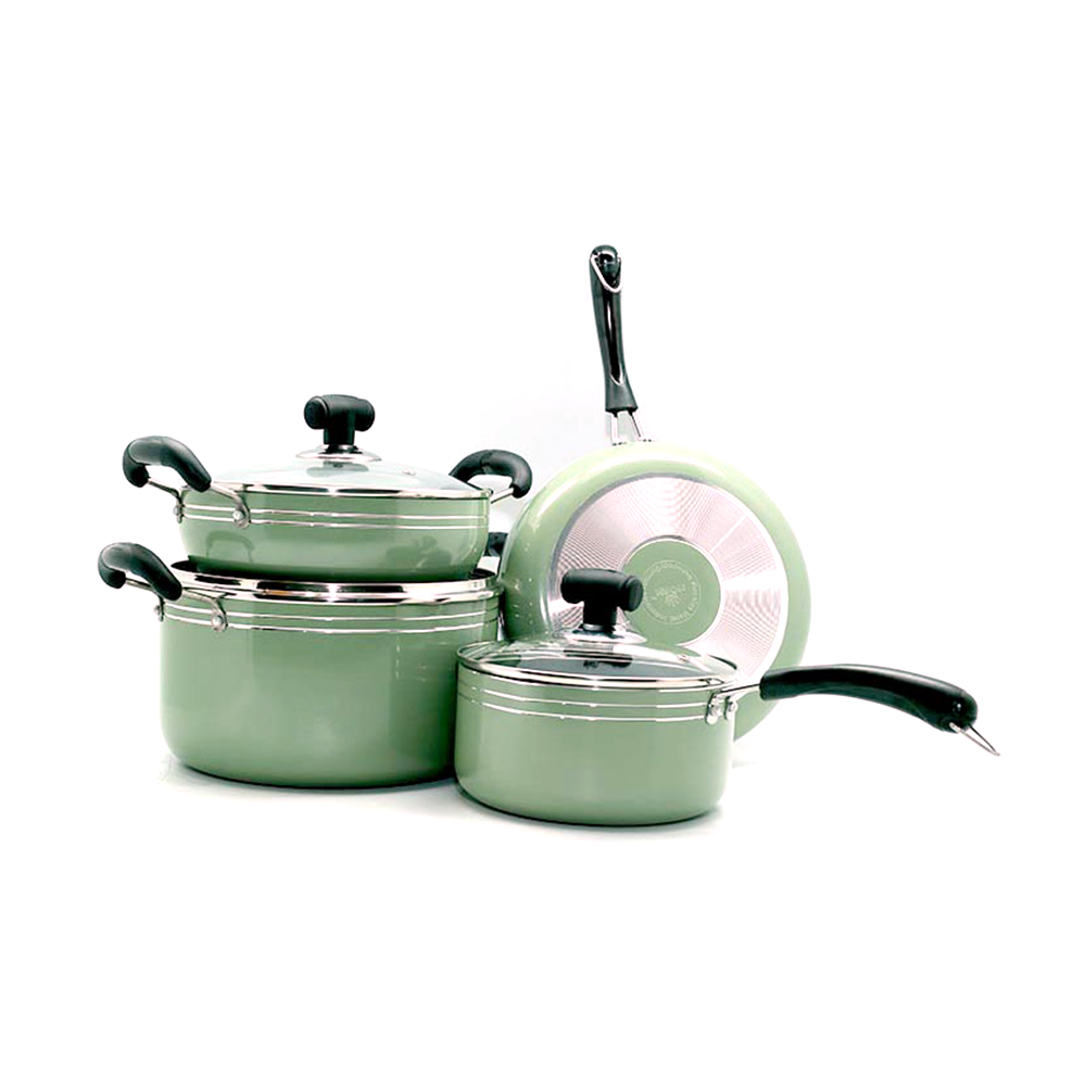 Noah Non -Stick 7 Pcs Set - Olive