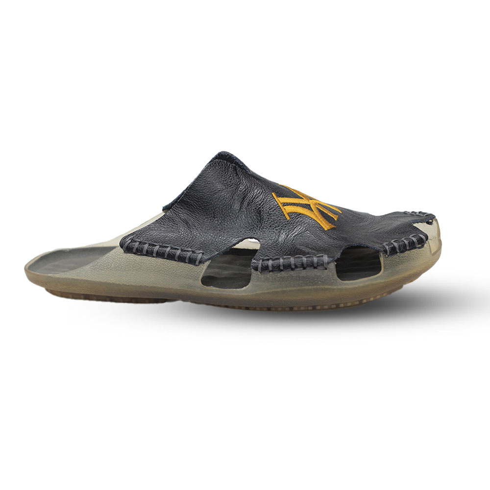 Pu Leather Sandal For Men - Black - MS267