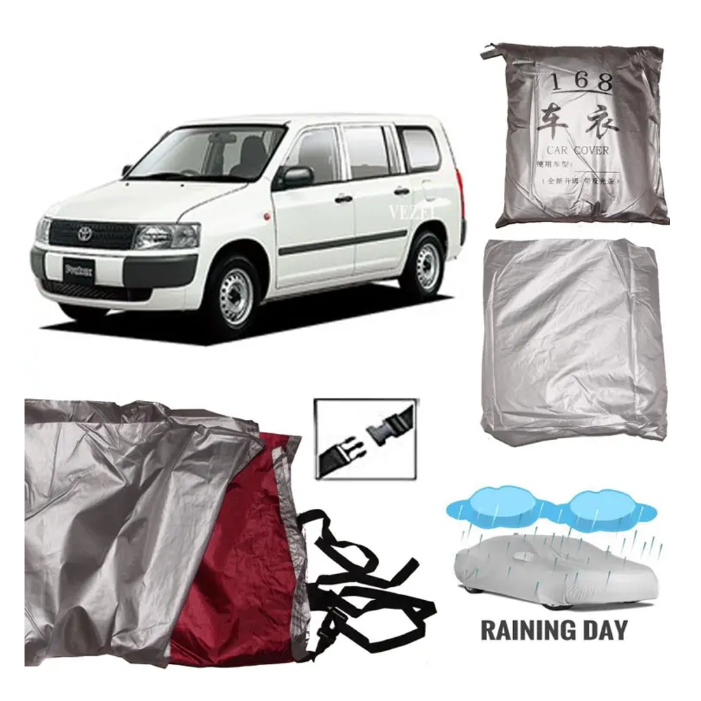 Parachute Waterproof Car Body Cover for Toyota Probox and Succed - Silver