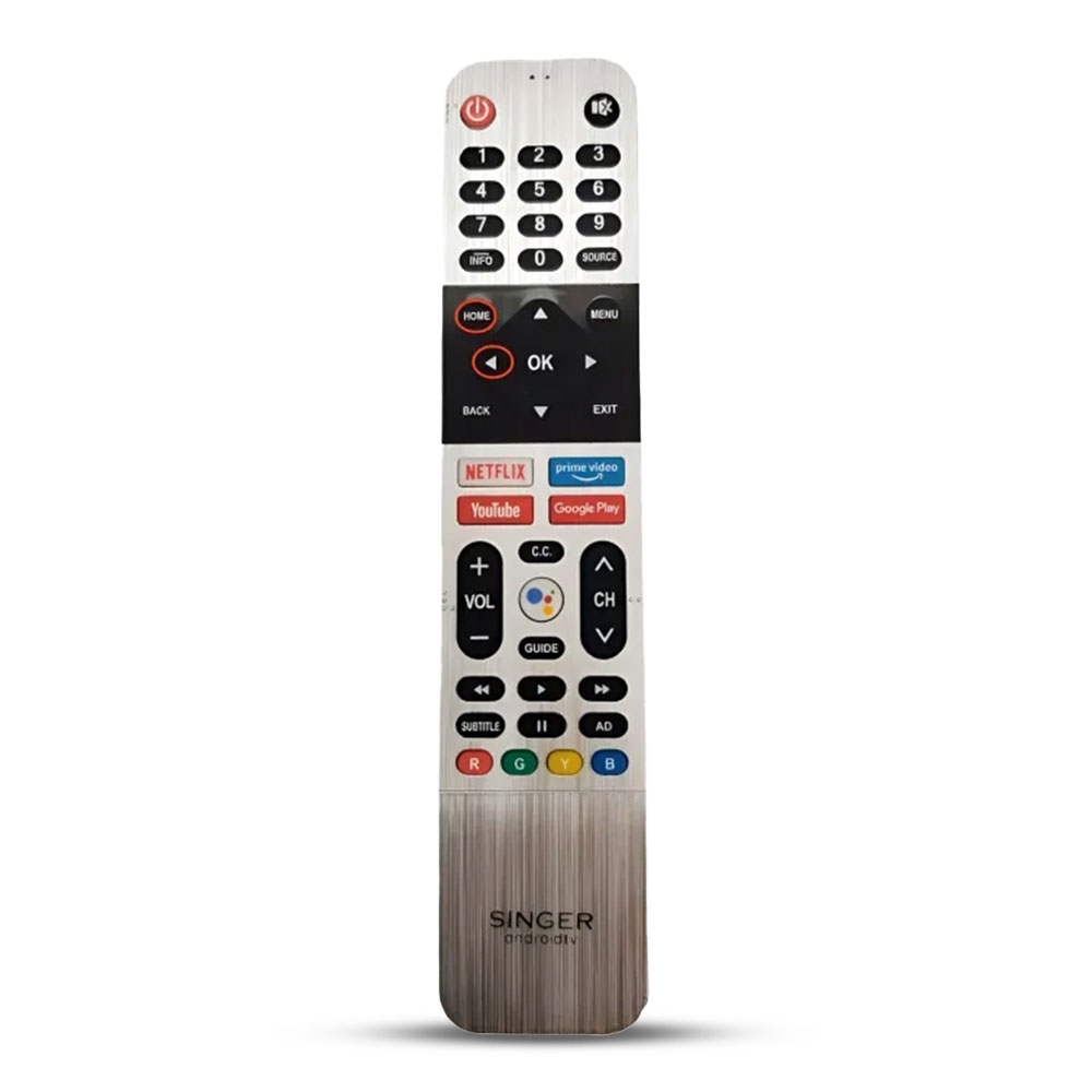 Singer Voice Control TV Remote - Silver