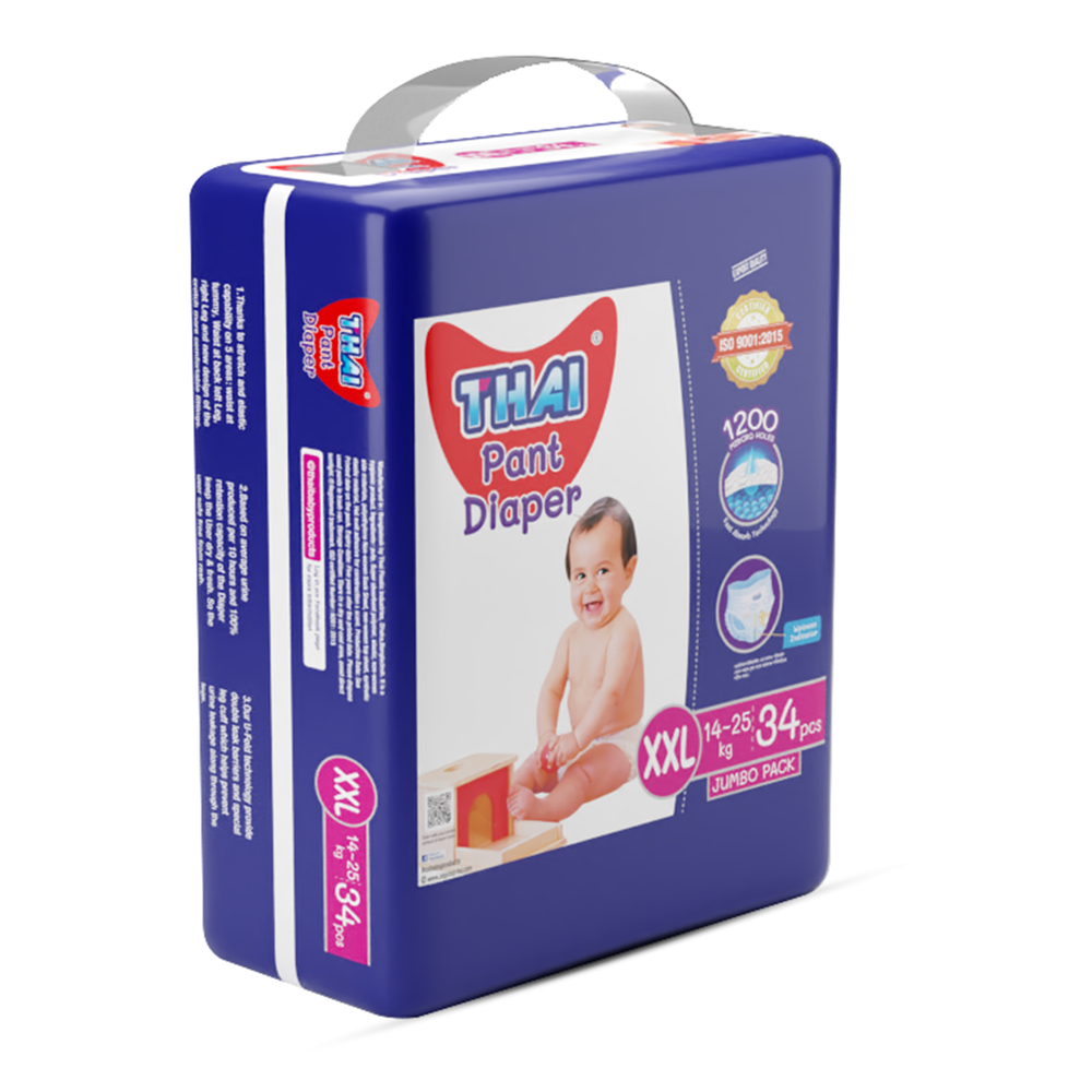 Thai Baby Pant Diapers - XXL - 14-25 Kg - 34pcs
