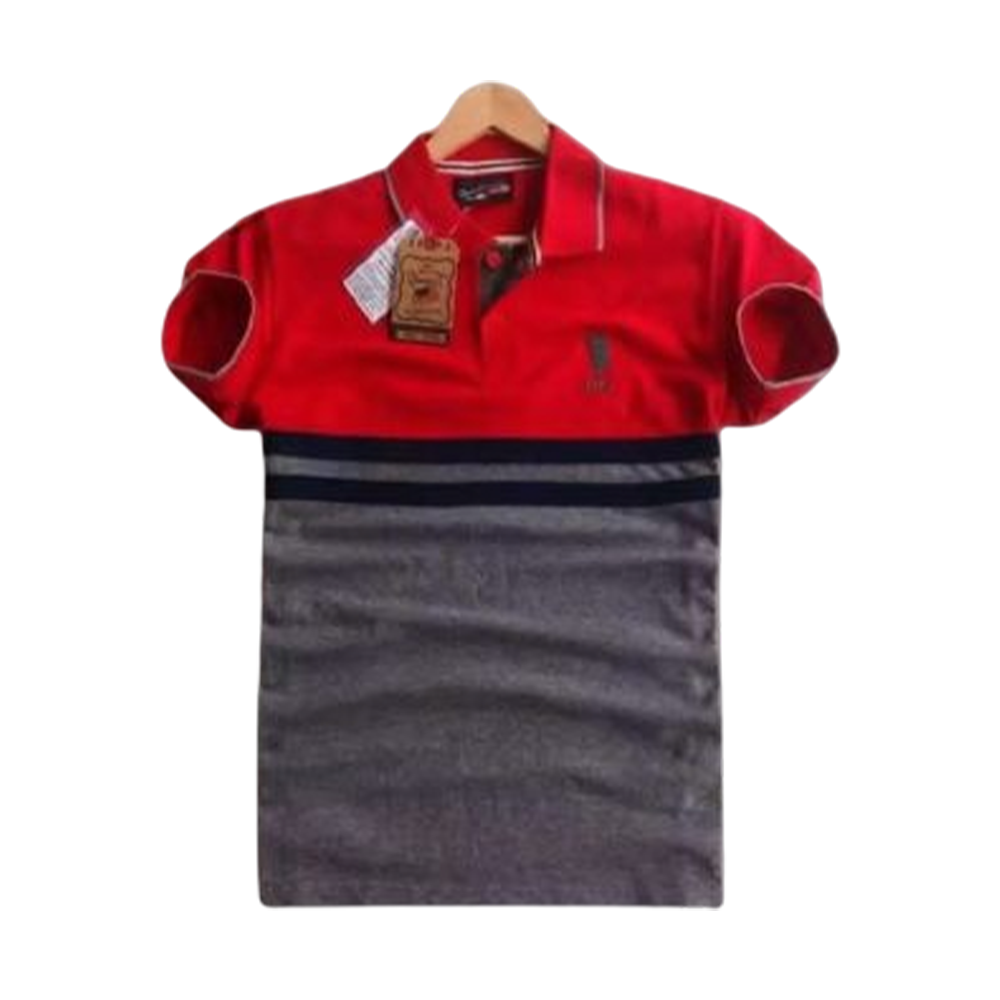 PK Cotton Half Sleeve Polo Shirt For Men - Multicolor - PT-131