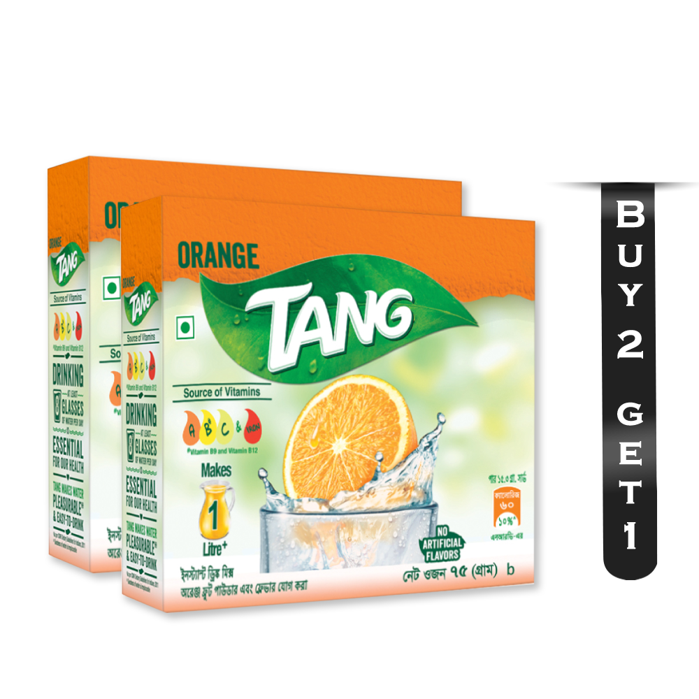 Buy 2 Tang Orange Flavoured Instant Drink Powder - 75gm Get 1 Orange Flavoured Instant Drink Powder - 75gm - 4278953