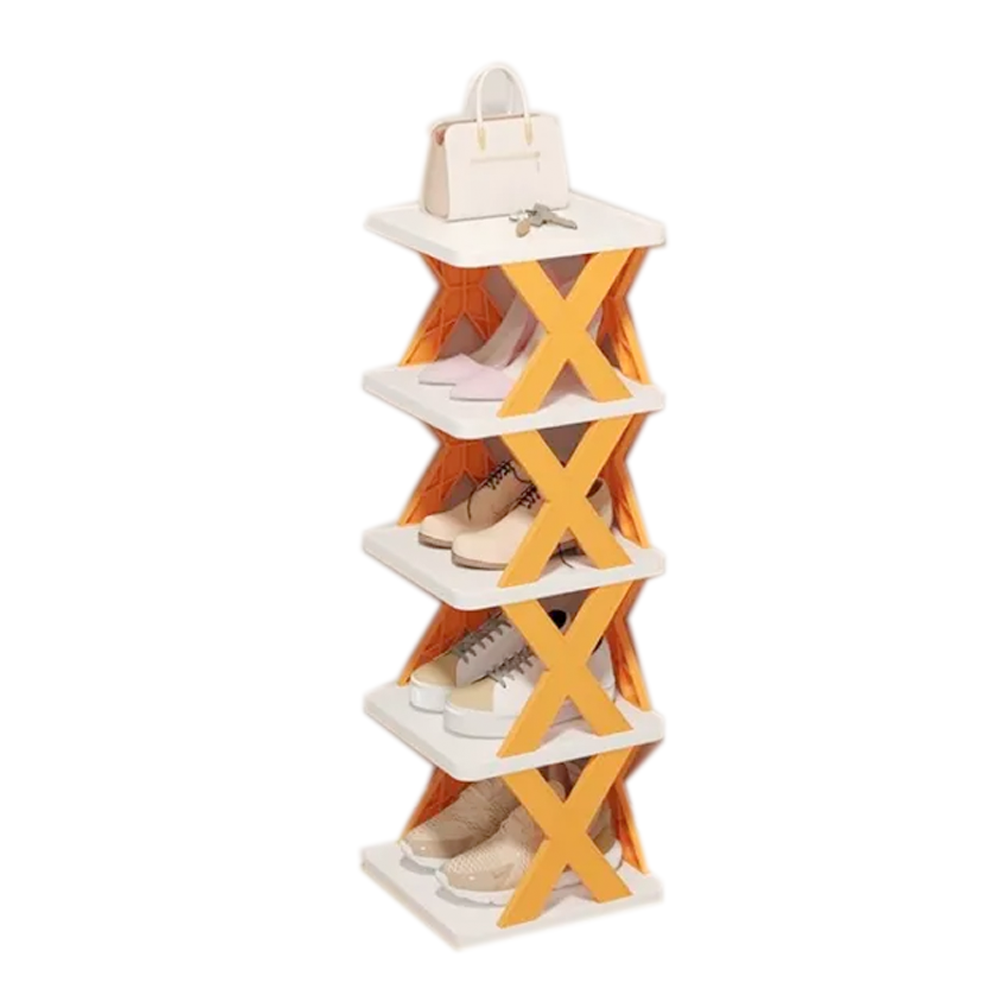 PP 5 Layer Removable Shoe Shelf With Extra X Stand