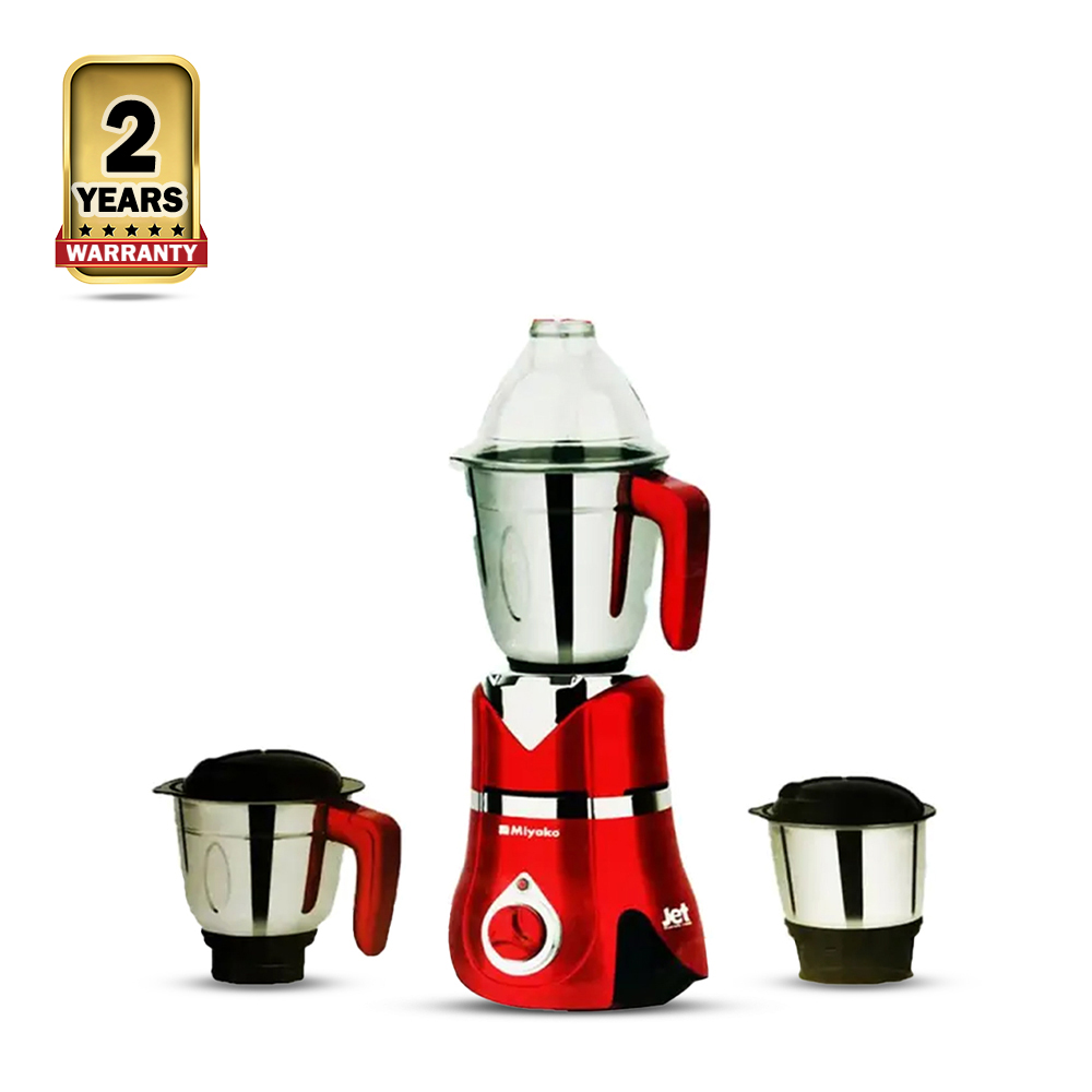 Miyako 3 in 1 Blender & Mixer Grinder - 1100 Watt - Red