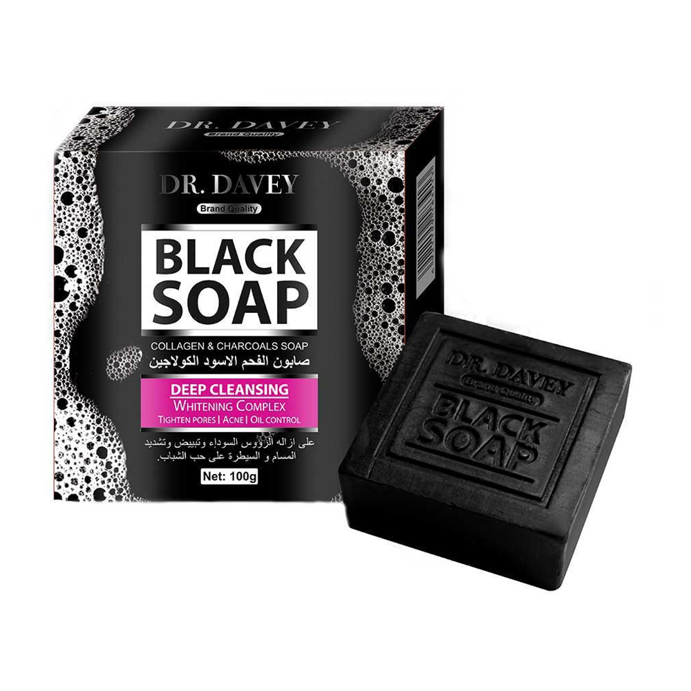Dr. Davey Black Soap Collagen & Charcoals Soap - 100gm