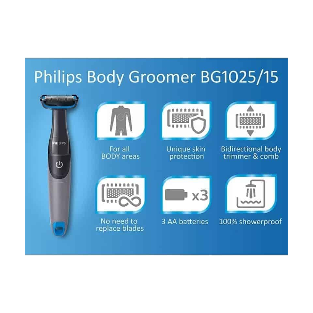 Philips Showerproof Body Groomer Shaver BG1025/15 for Men