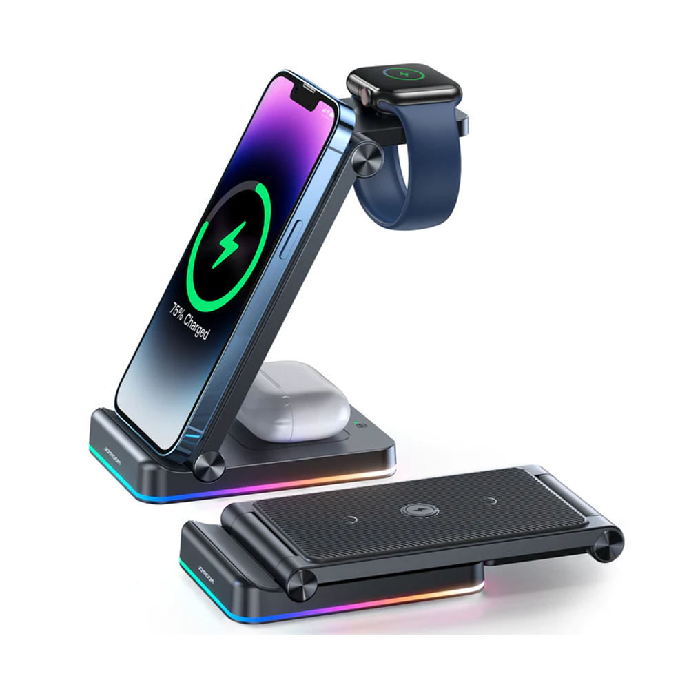 Joyroom JR WQN01 3 In 1 Foldable Wireless Charger 15W