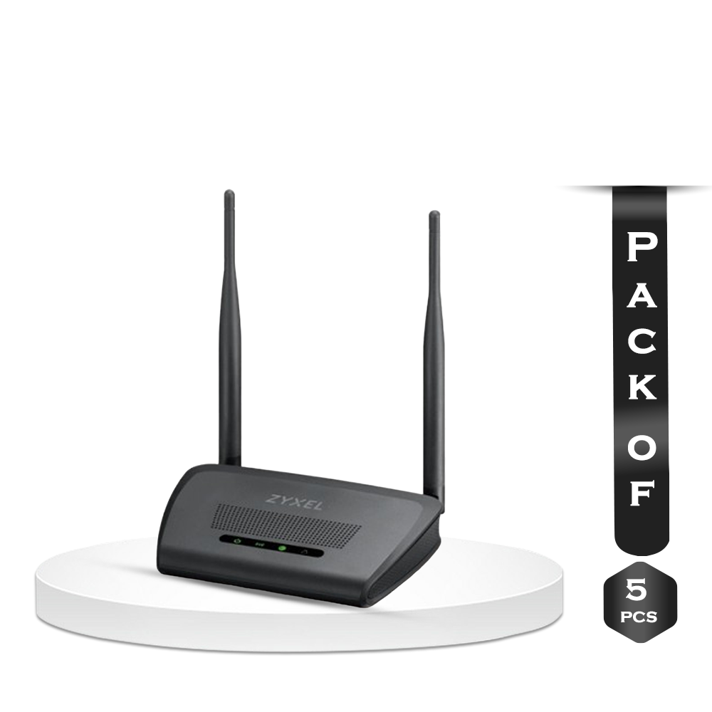 Pack of 5 Pcs Zyxel NBG-418N V2 300 Mbps Wireless Router - Black