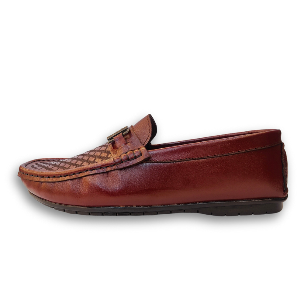Reno Leather Loafer For Men - Red Wine - RL3055