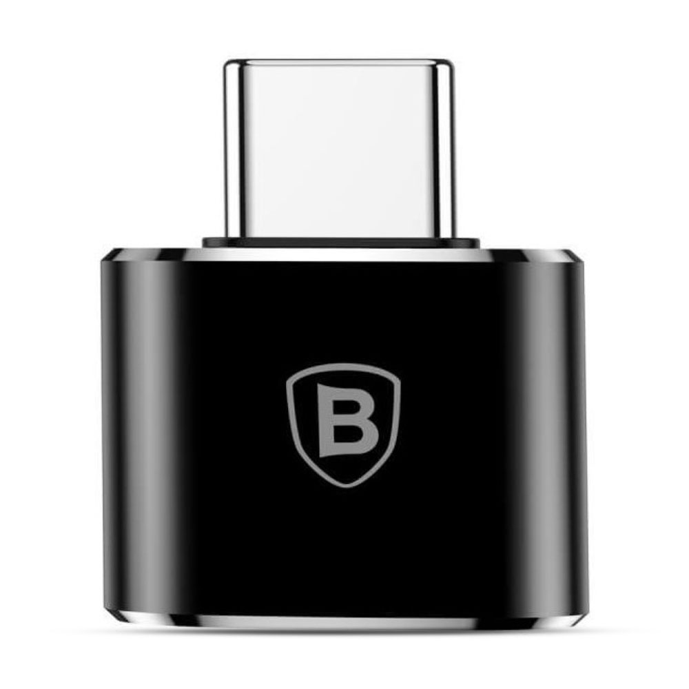 Baseus Mini USB Female To Type-C Male OTG Adapter Converter - Black