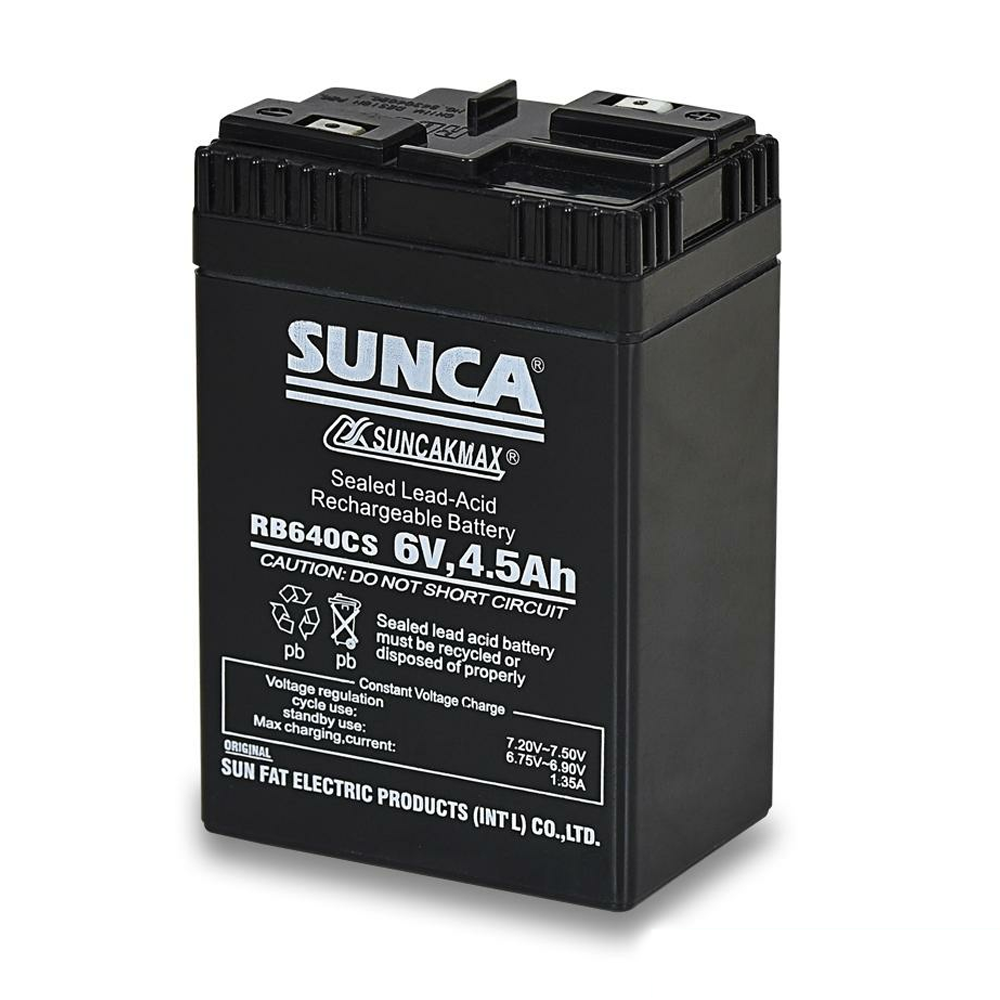 Lead-Acid Rechargeable Battery 6V 4.5Ah - Black