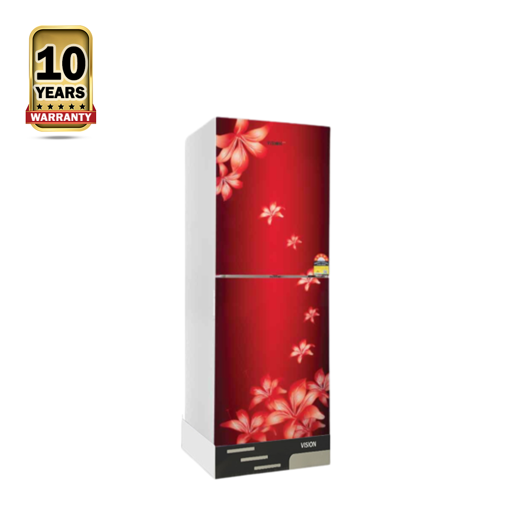 Vision GD RE-222L Refrigerator - 222 Liters - Lily Flower Maroon