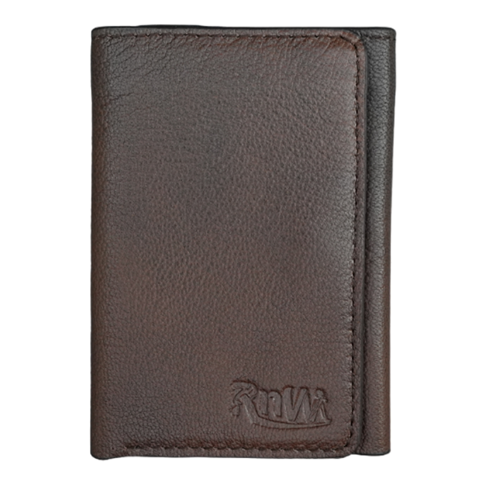 Rnw Leather Soft Tri-fold Wallet For Men - Chocolate - RIM-TF-040-SC