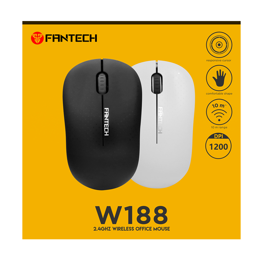 FANTECH W188 2.4GHz Wireless Office Mouse Black