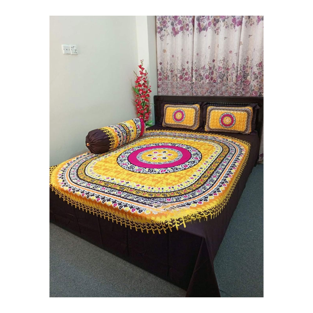 Cotton Bedsheet with Pillow Covers - king Size - 2502018