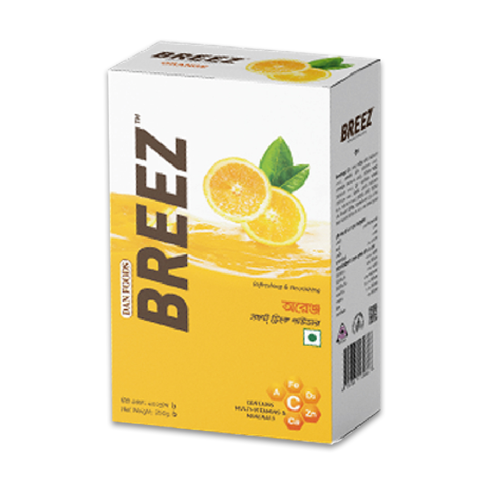 Breez Orange Soft Drink Powder - 250gm