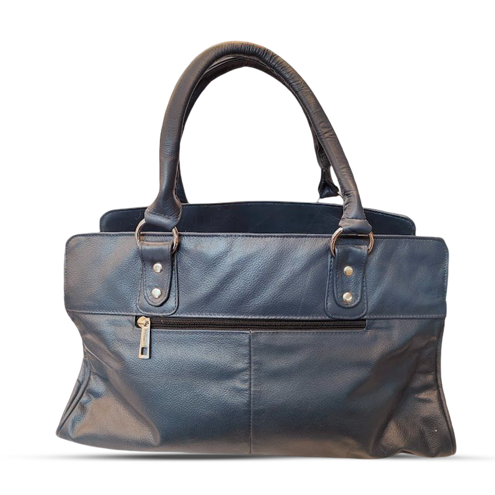 Reno Leather Hand Bag For Women - Dark Blue - 105