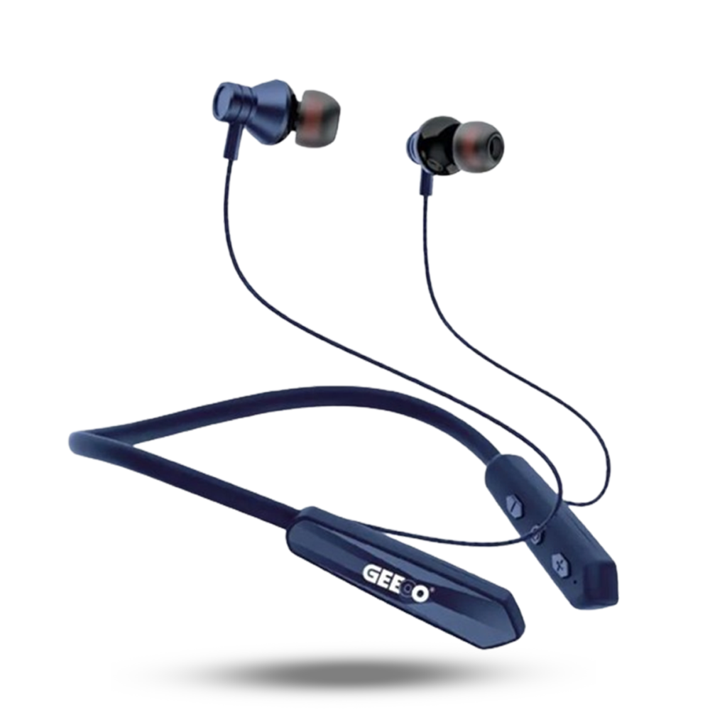 Geeoo BL-111 Voice Changer ENC Neckband Bass Earphone  - Blue