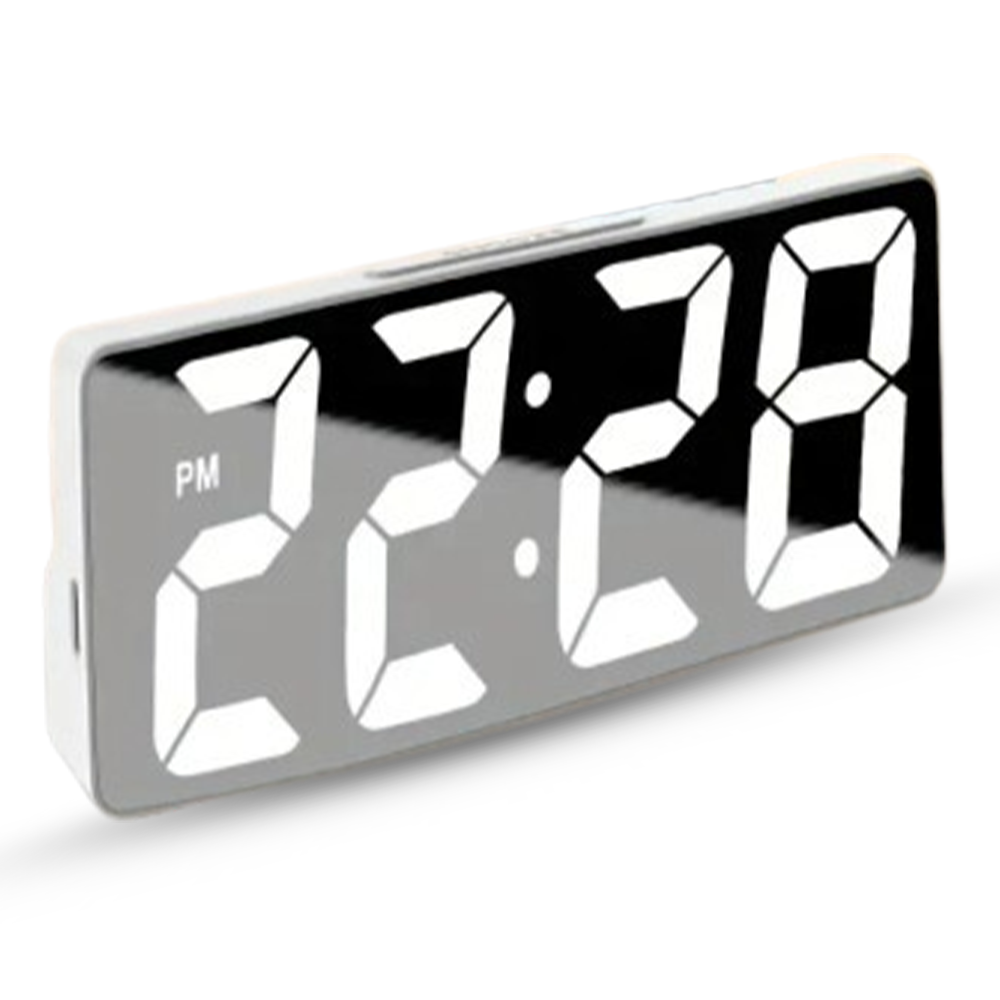  Digital Alarm Clock - White