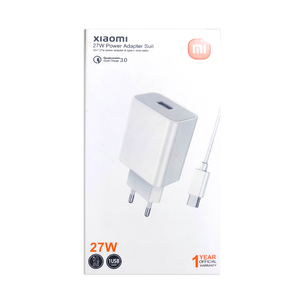 Xiaomi 27W Fast Charger Power Adapter Suit For Redmi Xiaomi Mi Type-C - White