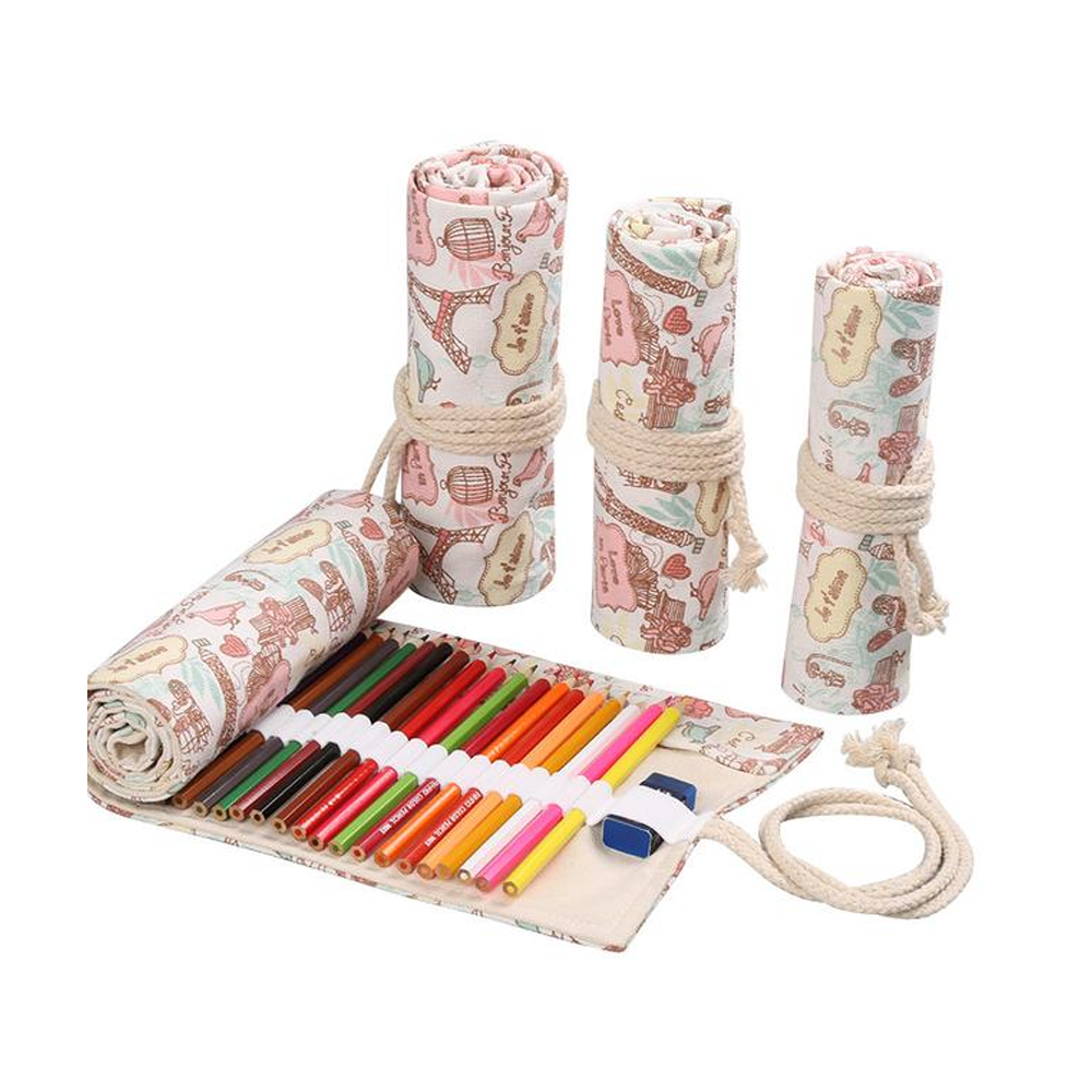 Canvas Storage Pencil Bag 36 Holes - Multicolor -  C001838