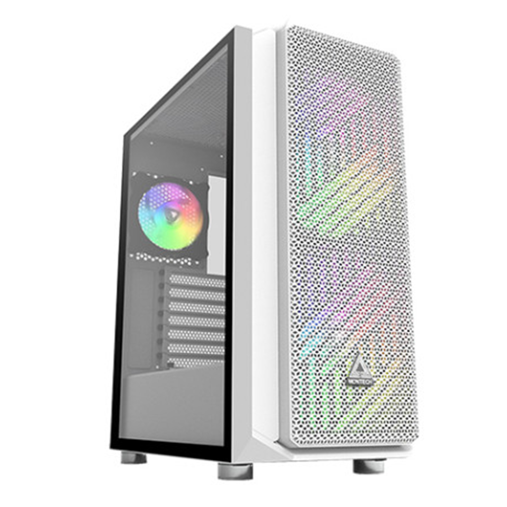 Montech Air X ARGB ATX Mid Tower Computer Gaming Case - White