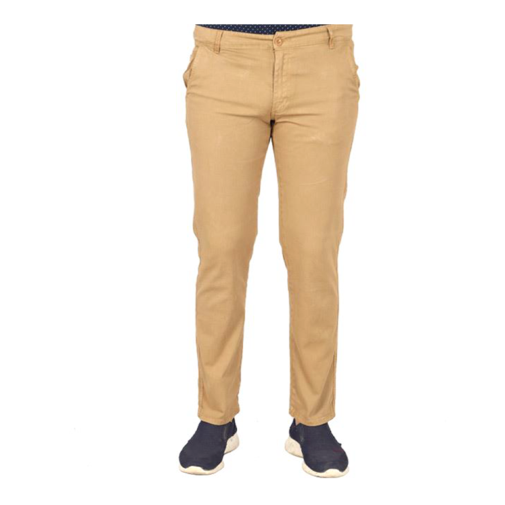 Cotton Chinos Gabardine Pant For Men - Khaki - NZ-3104