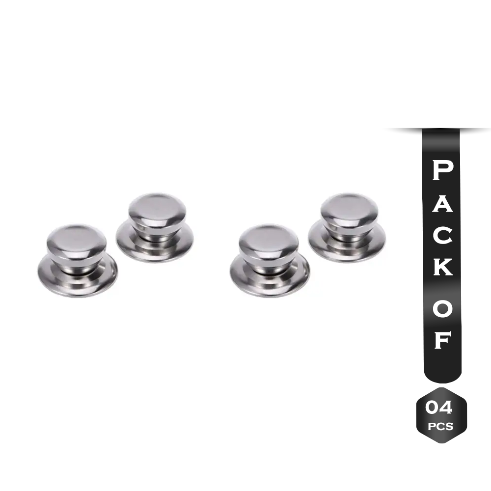 Pack Of 4 Pcs Stainless Steel Lid Knobs - Silver