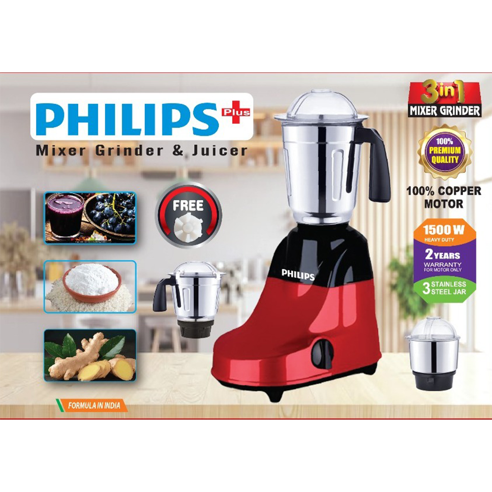 Philips 3 In 1 Mixer Blender and Juicer - 1500W