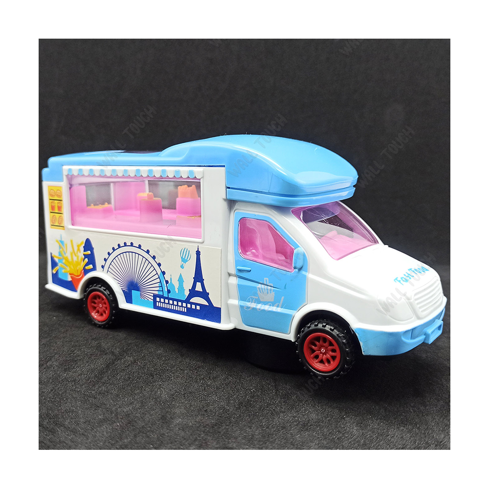 Bump And Go Musical Delicious Food Car Toy - Blue - 197173476