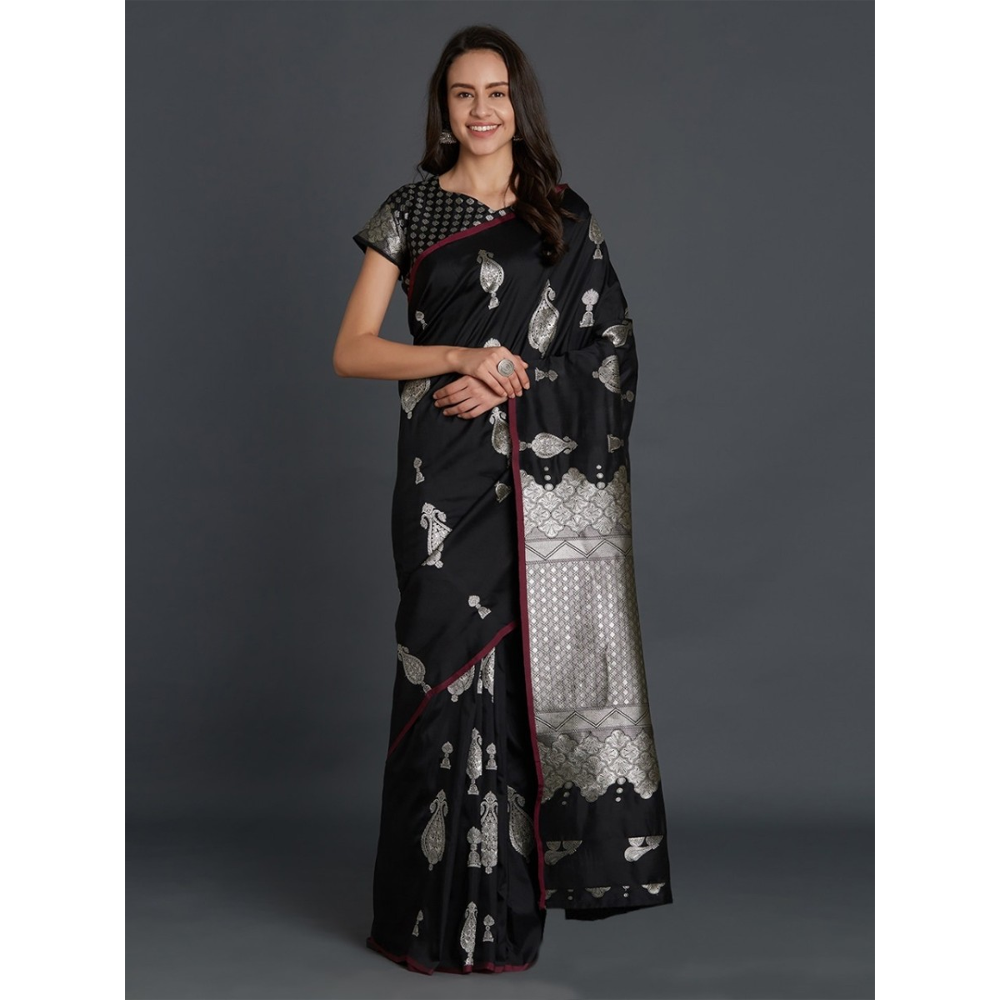 Silk Printed Saree With Blouse Piece For Women - MN-709