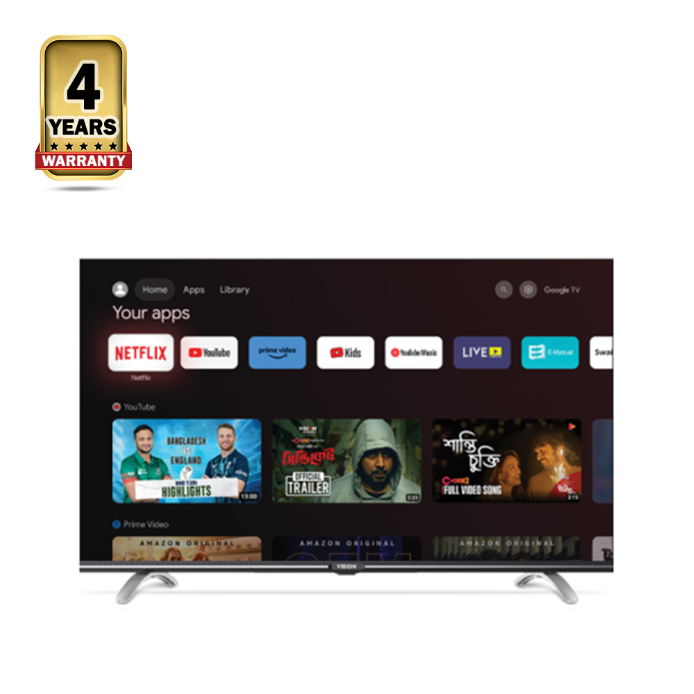 VISION E3GS LED FHD Google Android TV - 43 Inch - Black