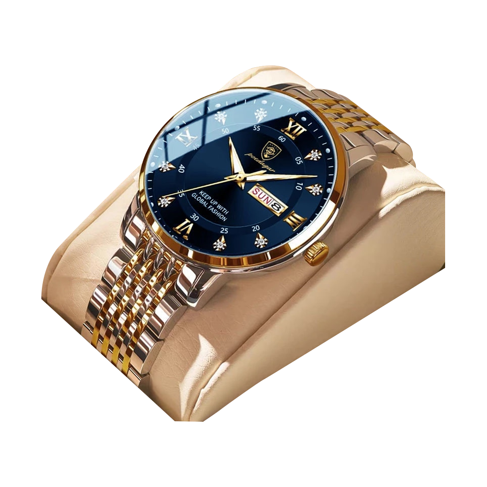 POEDAGAR 837 Stainless Steel Watch for Men Blue