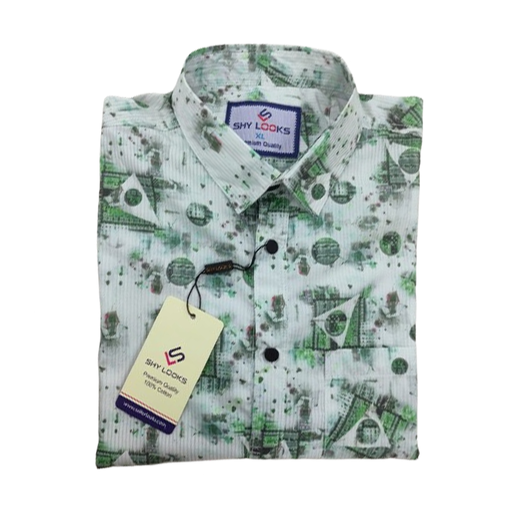 China Cotton Printed Full Sleeve Shirt For Men - Multicolor - OP363