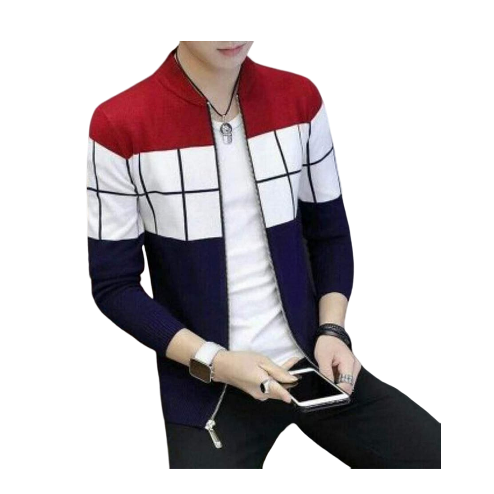  Cotton Fleece Hoodie Jacket for Man - Multicolor - H-31 