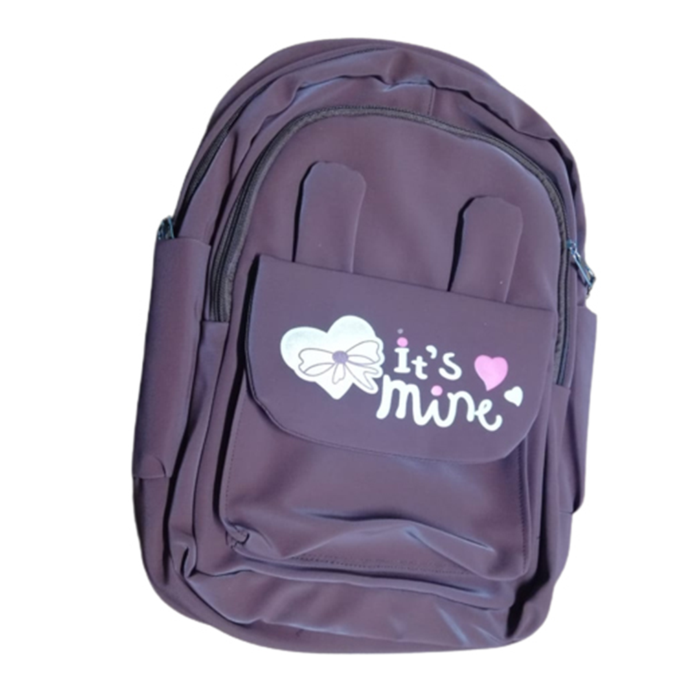 Nylon Polyester Backpack For Girls - Ash - LB-33
