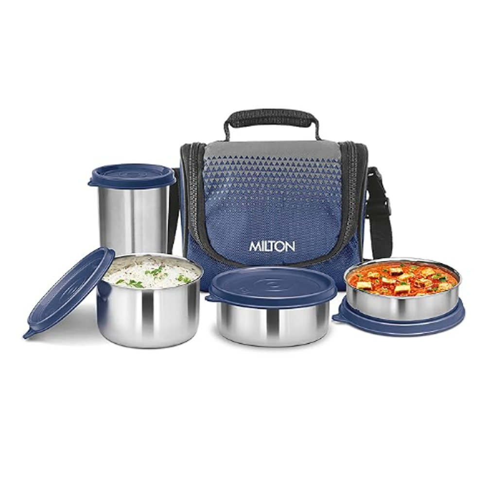 Milton Tasty 3 Stainless Steel Lunch Box - Blue