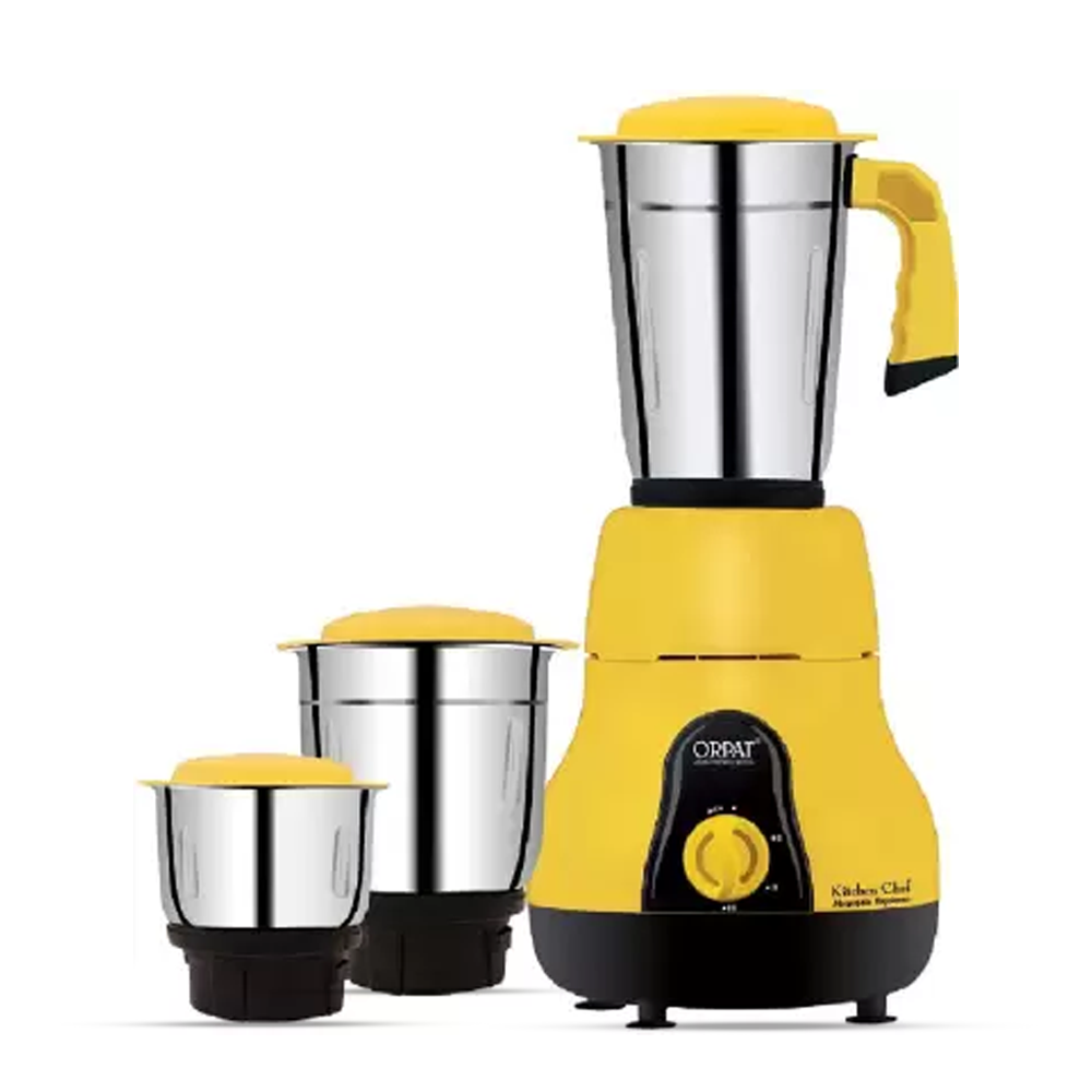 ORPAT Kitchen Chef Mixer Grinder - 650 W - Majestic Yellow