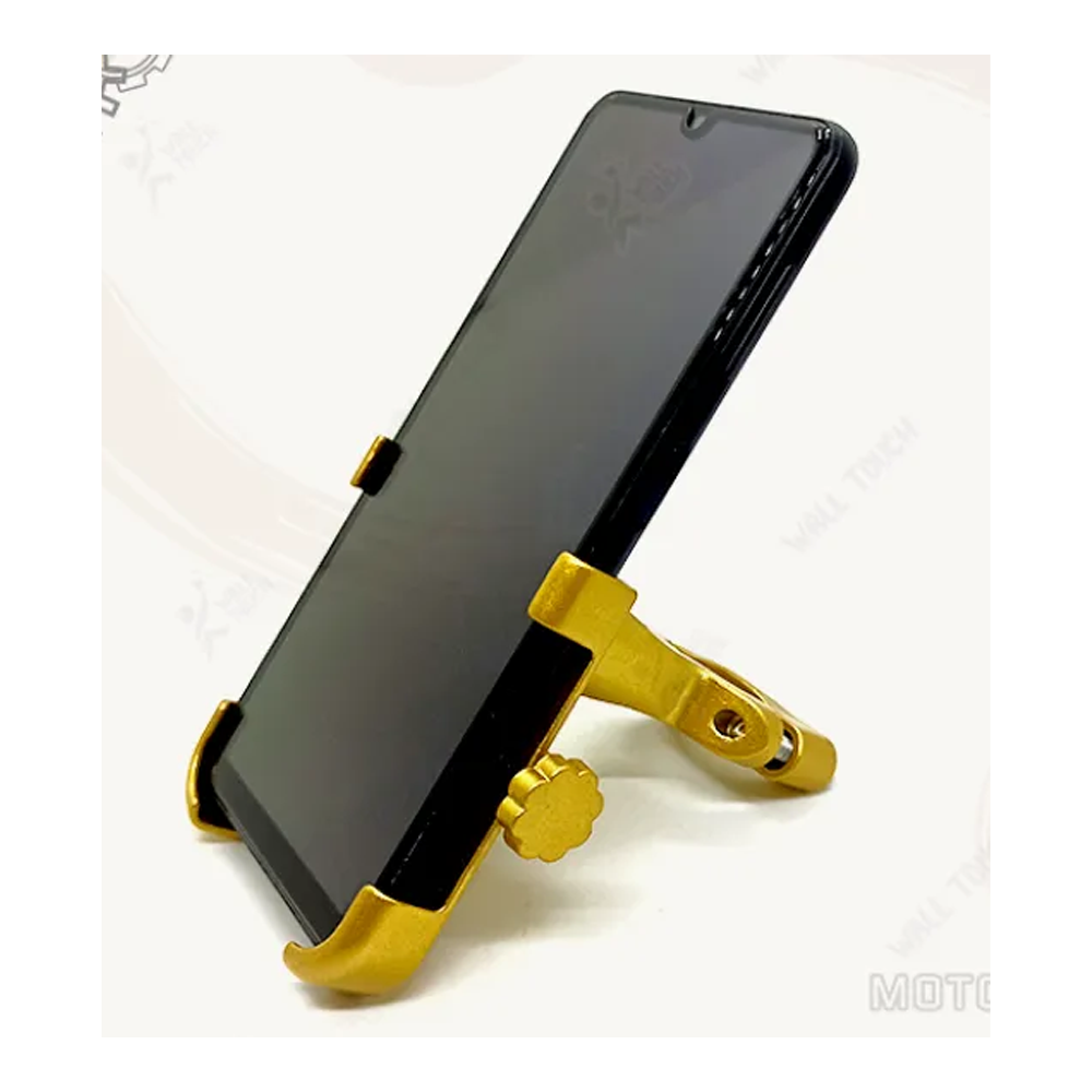 Motorbike Handlebar Phone Mount Holder - Gold - 337678161