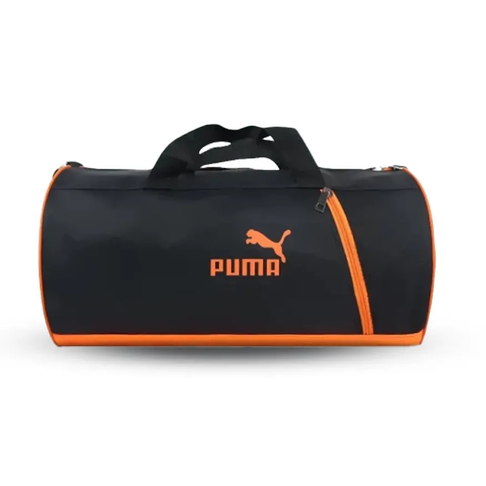 Oxford Polyester and Nylon Travel Bag For Men  - Black and Orange