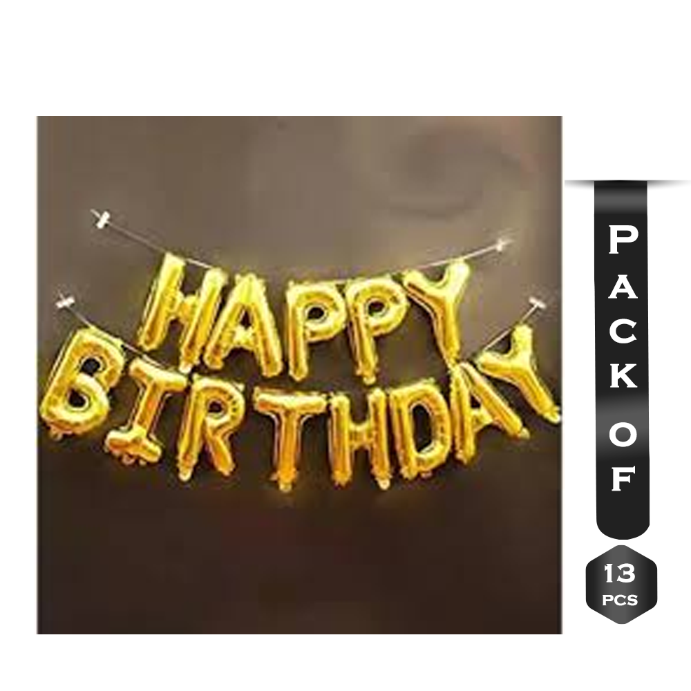 Totem Hbd Foil Balloon Set 13 Letters – Birthday Decoration