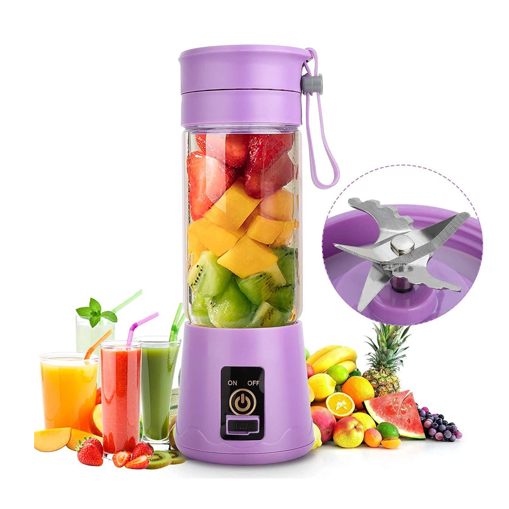 Portable Electric Juicer - 4 Blades