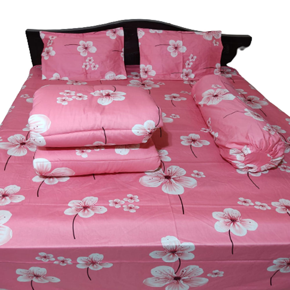 Twill Cotton King Size Comforter - Pink - CM-T12