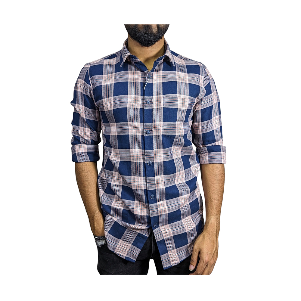 Cotton Full Sleeve Casual Shirt For Men - Multicolor - 219